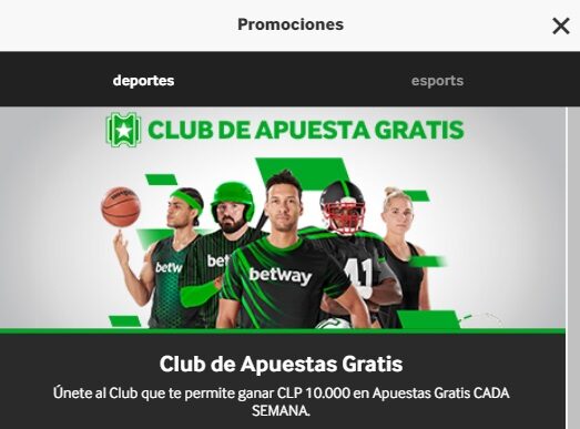 Informe de Betway promos