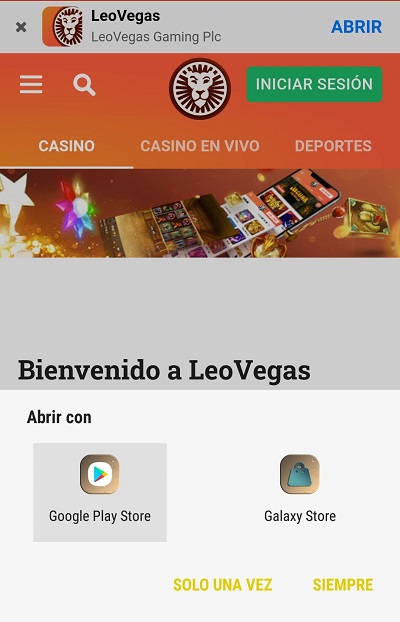Descargar LeoVegas App