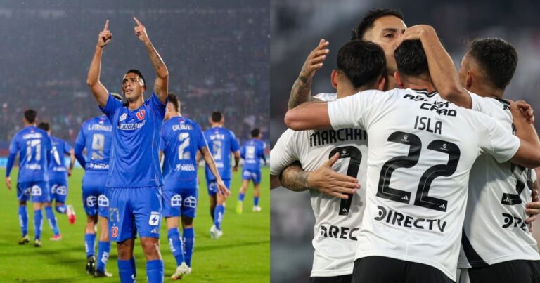 Jugadores de U. de Chile y Colo Colo